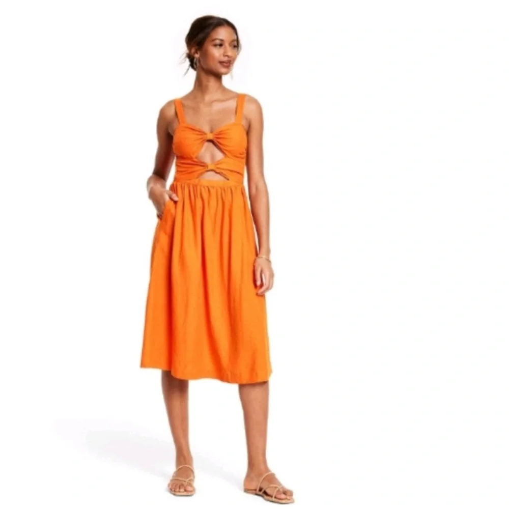 NWT Fe Noel x Target Dble Cut Out Midi Dress - XL - Picture 1 of 5